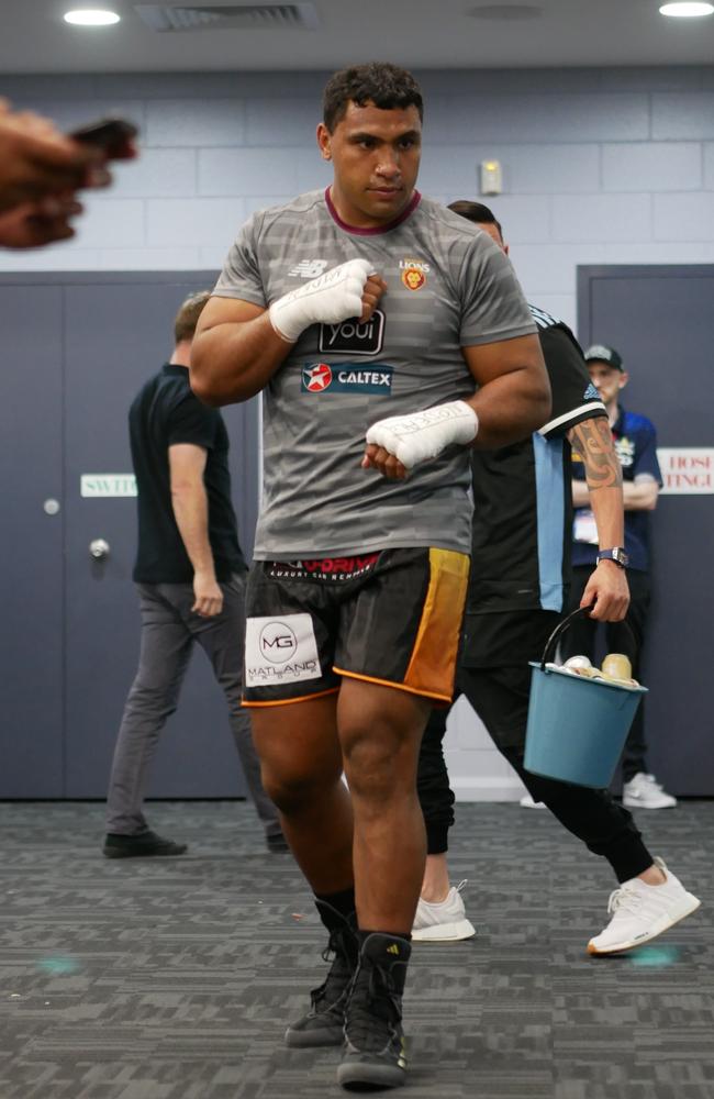 Tevita Pangai Jr Jnr at the Battle of the Reef fight night at the Townsville Entertainment and Convention centre, October 7 2023. Picture: Blair Jackson.