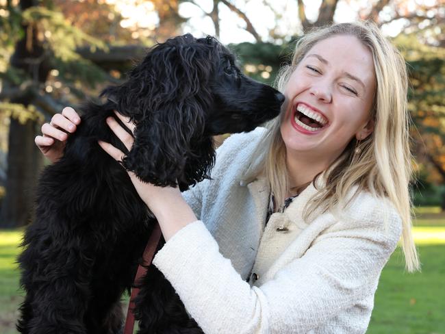 Amelia Hamer, Liberal Candidate for Kooyong, at the Rocket Park in Hawthorn.  Picture: Alex Coppel