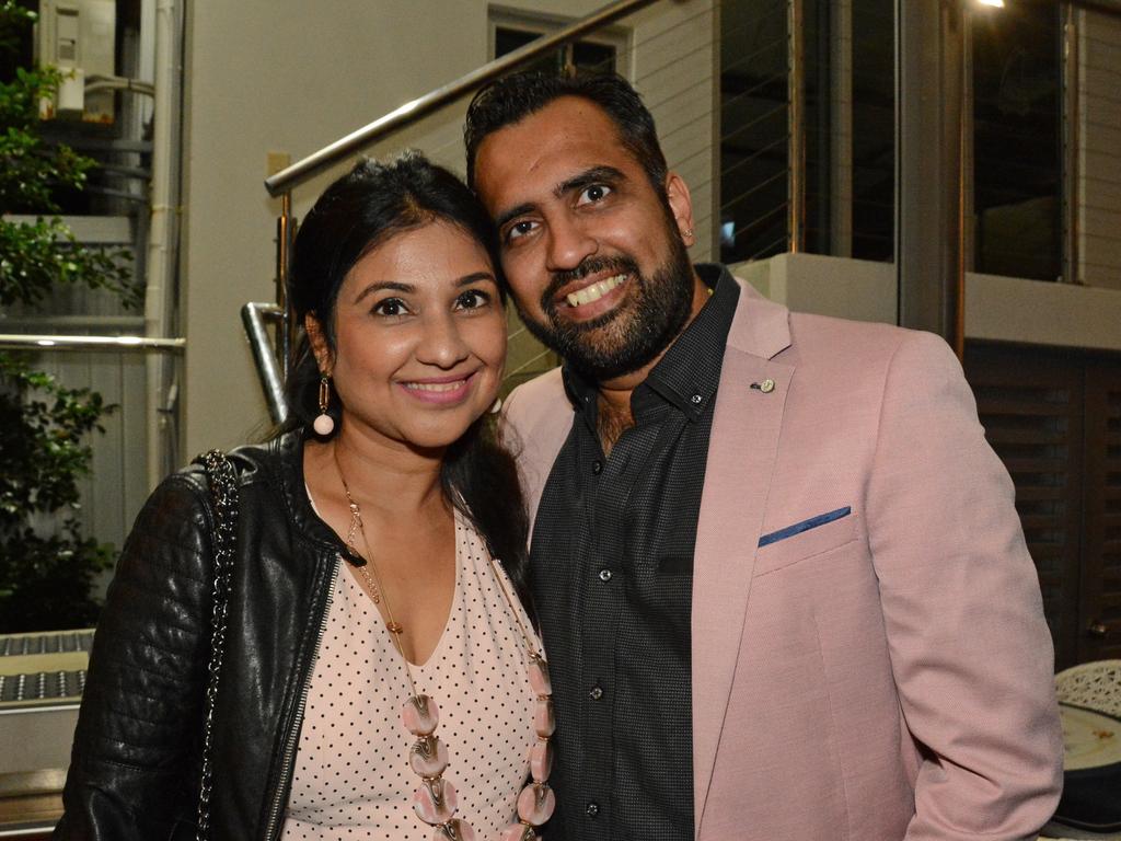 Priya Daga and Gee Ved at launch of Pink Paradise Gin at Southport Yacht Club, Main Beach. Picture: Regina King.