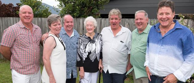 Tim Mulherin with his mother Helen and his siblings