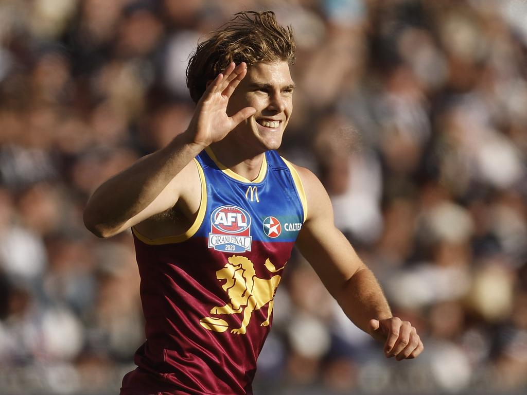 Deven Robertson needs a big year to secure his future in Brisbane. Picture: Daniel Pockett/AFL Photos/via Getty Images