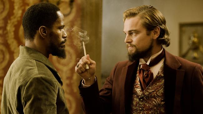 Django Unchained, starring Jamie Foxx and Leonardo DiCaprio, was a Black List script. Picture: AP/The Weinstein Company