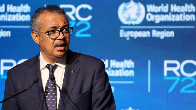 World Health Organisation director-general Tedros Adhanom Ghebreyesus. Picture: AFP