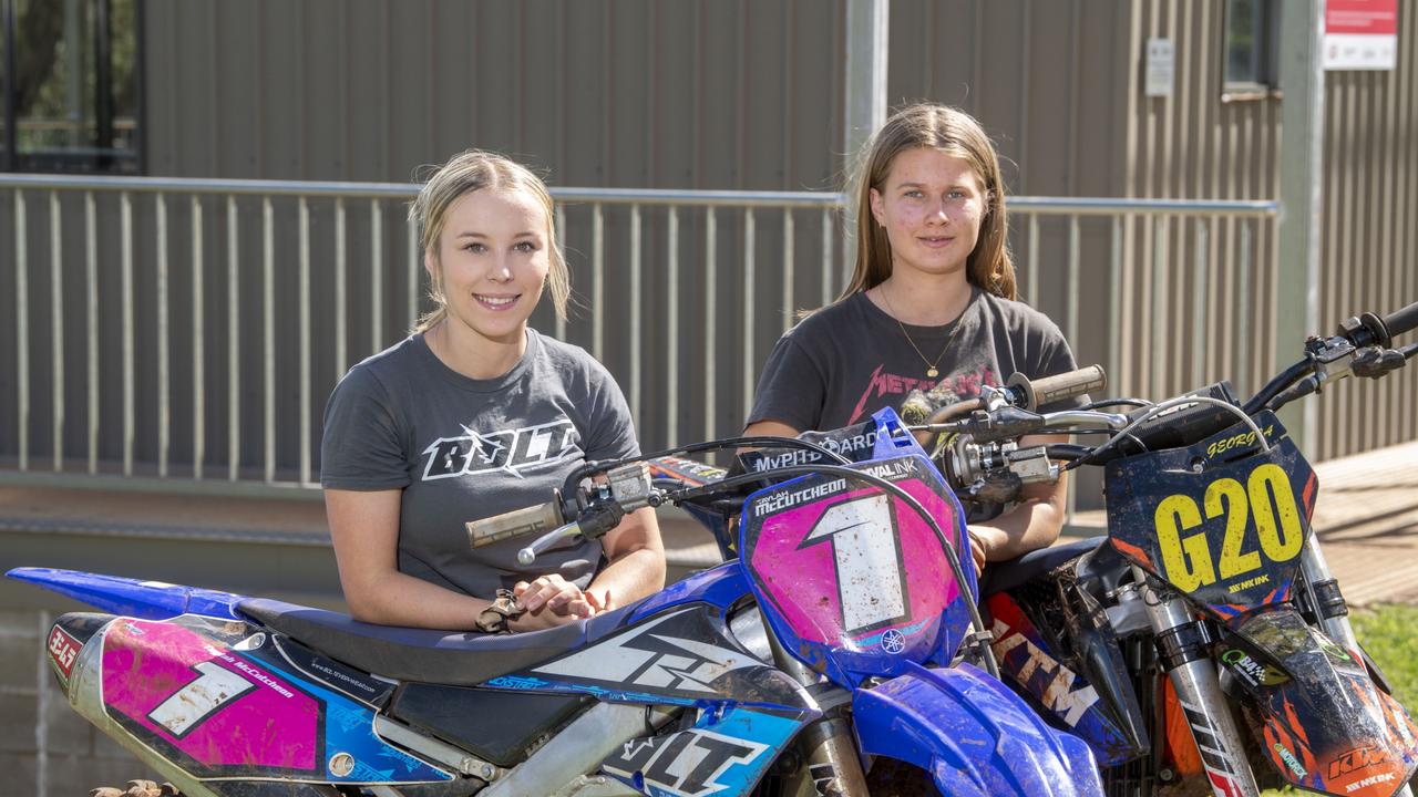 Taylah McCutcheon (left) and Georgia Say. Picture: Nev Madsen