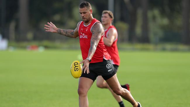 Big Bud hit the ground running for the Swans earlier this week. Picture: Getty Images