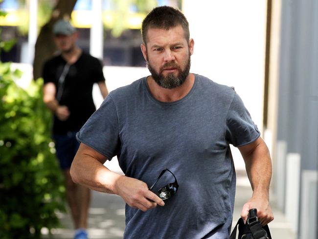 Former West Coast Eagles AFL player Ben Cousins arriving at court in January. Picture: AAP/Richard Wainwright