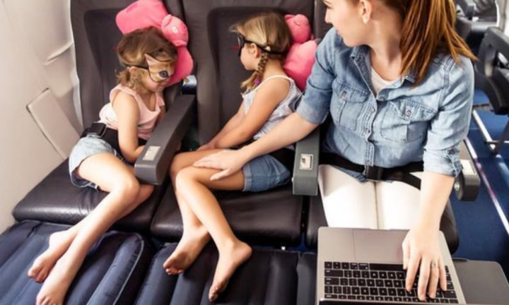 Plane pal Child seat extender for airline travel is a lifesaver Kidspot