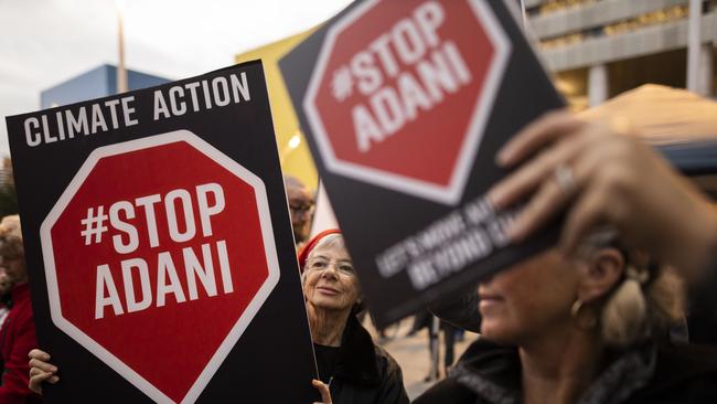 Adani protesters in Brisbane in July. Picture: Glenn Hunt/Getty Images