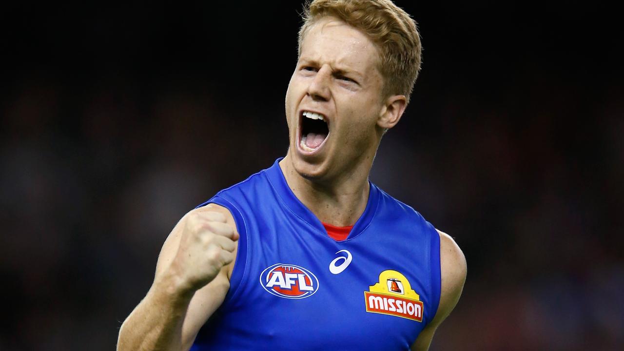 Lachie Hunter in action for the Dogs. Picture: Darrian Traynor/Getty Images