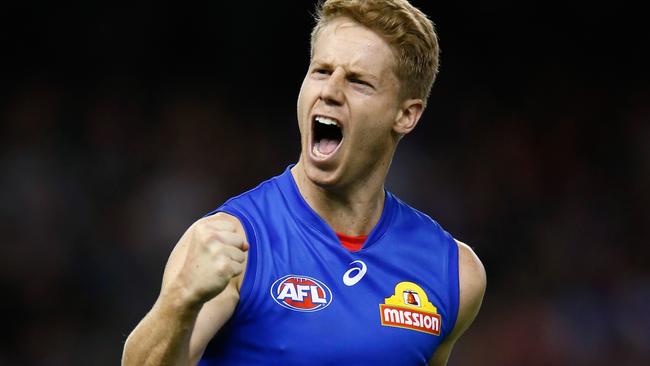 Lachie Hunter in action for the Dogs. Picture: Darrian Traynor/Getty Images