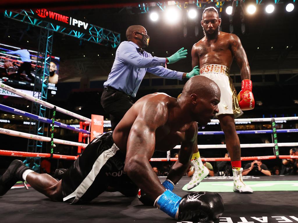 Chad Johnson was knocked down by Brian Maxwell.