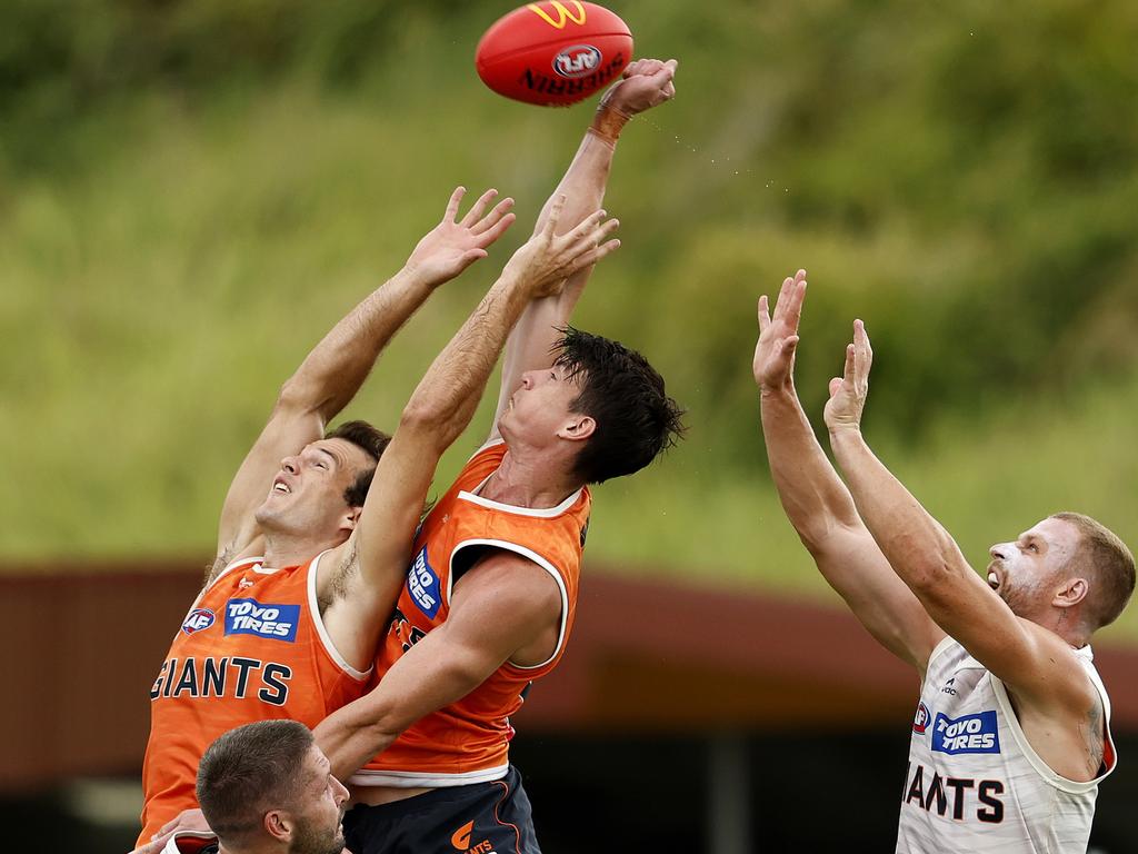 Taylor has continued to set the standards at training for the Giants’ defence. Picture: Phil Hillyard