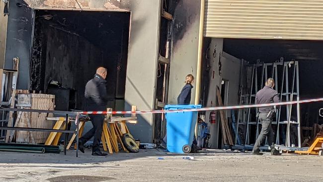 A fire ripped through a window and door factory in Rowville on July 7. Picture: Kiel Egging.