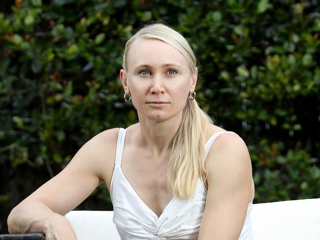 Athens Olympic Games long jumper Bronwyn Thompson at home in Upper Mount Gravatt. Pics Tara Croser.