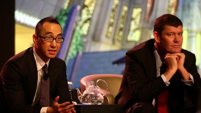 Lawrence Ho’s selldown of Crown shares has given a $100m boost to James Packer Picture: Jonathan Ng