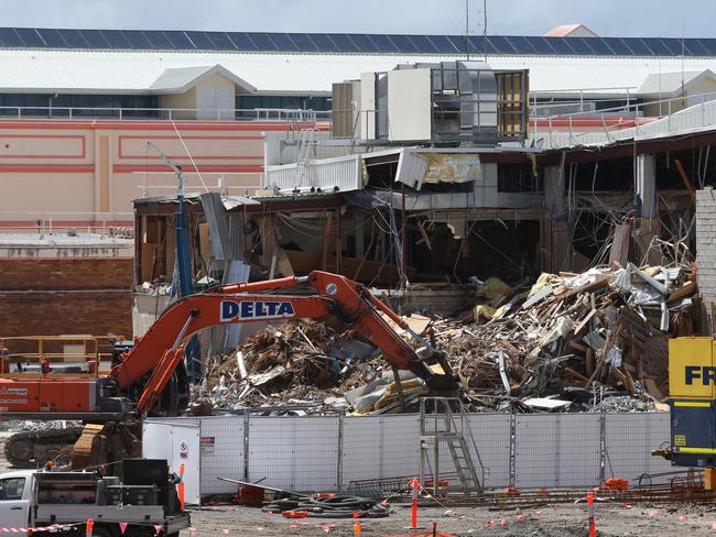 Construction continues on the re-development of the Pacific Fair Shopping Centre in Broadbeach. Picture by Scott Fletcher