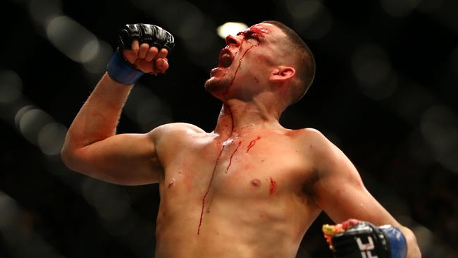 Nate Diaz will return from an 18-month hiatus to fight Leon Edwards at UFC 263. Picture: Getty Images