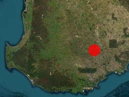 The earthquake's epicentre was near Gnowangerup in the state's Great Southern region.(Supplied: Geosceince Australia)