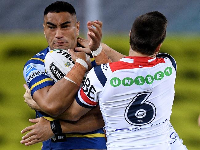 Marata Niukore was a rare bright spot for the Eels. Picture: AAP