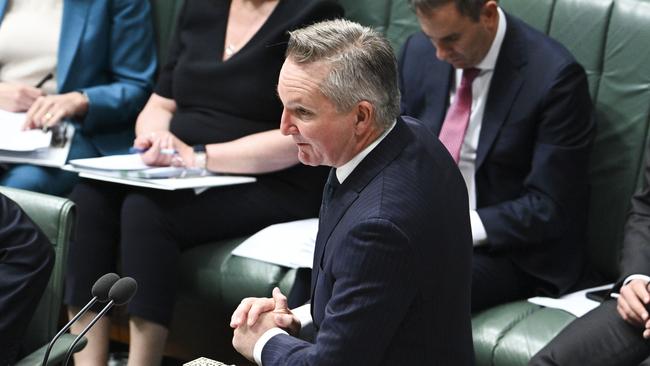 Minister for Climate Change and Energy, Chris Bowen during Question Time at Parliament House in Canberra. Picture: NCA NewsWire / Martin Ollman