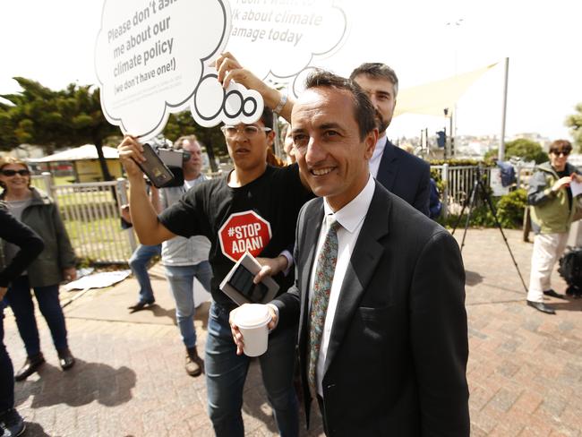 Dave Sharma arrives to the forum to debate issues in former prime minister Malcolm Turnbull’s federal seat of Wentworth.