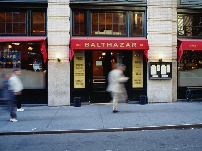 Balthazar French restaurant in Little Italy, New York City, New York – where the James Corden firestorm began. Picture: Getty