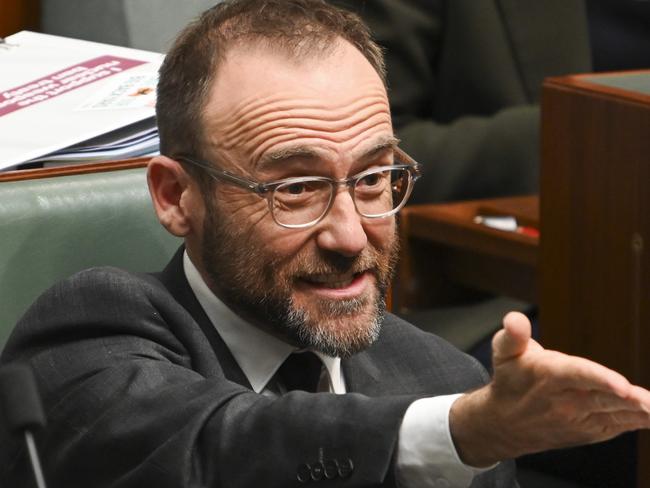 CANBERRA, AUSTRALIA, NewsWire Photos. MARCH 27, 2024: Leader of the Australian Greens Adam Bandt during Question Time at Parliament House in Canberra. Picture: NCA NewsWire / Martin Ollman