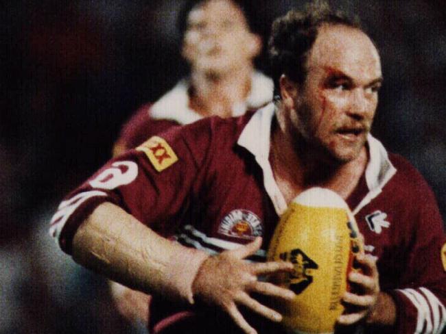 Wally Lewis during Queensland v NSW 1991 State of Origin series at Lang Park in Brisbane.