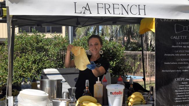 Heather Haines served crepes with La French at the Nightcliff Seabreeze Festival, 2023. Picture: Sierra Haigh