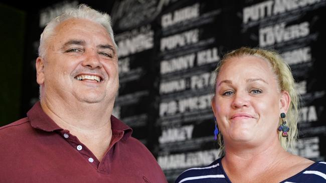 Laffos Bar &amp; Pizzeria owner Mark Laffin with wife Nicole are excited to be expanding the Caneland Central restaurant. They have two children together: Polly, 9, and Annabelle, 8. Picture: Heidi Petith