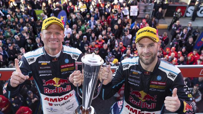 Just two months after Shane van Gisbergen (right) and Garth Tander (left) won the Bathurst 1000, Tander has split from Triple Eight Race Engineering.