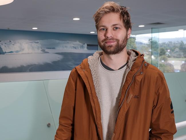 University of Tasmania and Institute of Marine and Antartic Studies PhD candidate Benjamin Viola is heading to Antartica to study seabirds for six months during the summer season. Photo : Mireille Merlet