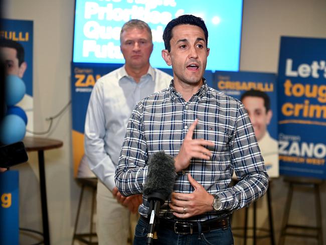 David Crisafulli at the Ipswich West by-election event in Brassall. Picture, John Gass