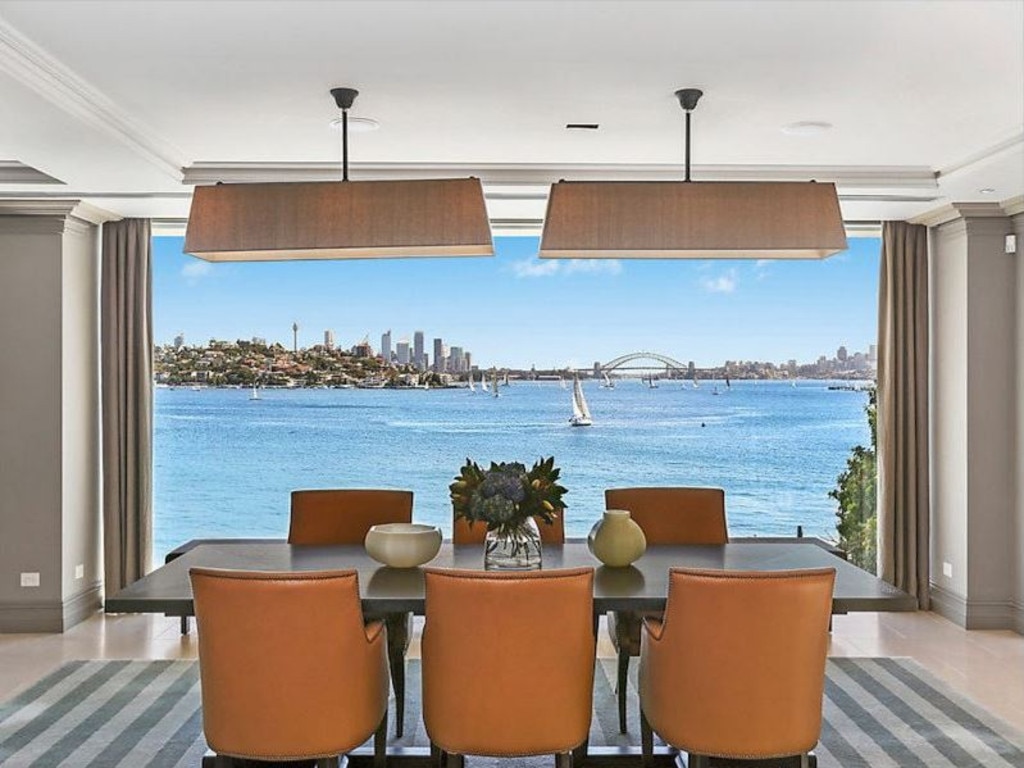The ‘iconic views’ of Sydney Harbour from Ms Black’s $25 million mansion. Picture: realestate.com.au