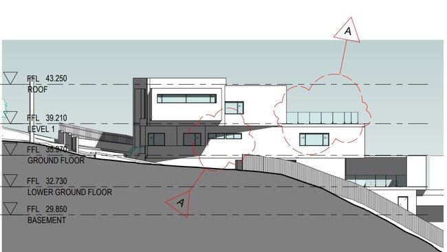 A architectural plan of the proposed development for the site.