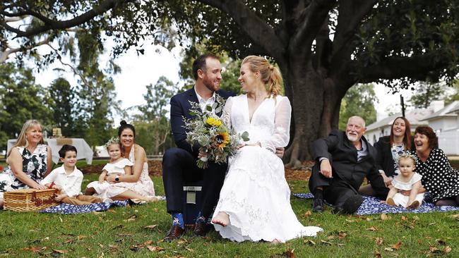 Weddings will be restricted to 150 people in NSW, with everyone seated. Picture: Sam Ruttyn