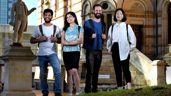 International students in Adelaide in 2019.