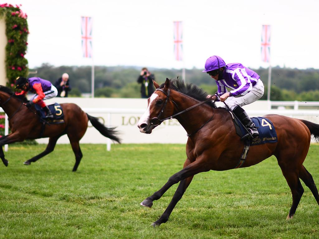 Ryan Moore on board Point Lonsdale on their way to winning the Chesham Stakes on Day Five of the Royal Ascot Meeting. Picture: Harry Trump/Getty Images