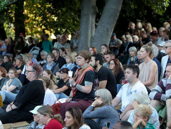 Hobart's vigil for Christchurch at Franklin Square. Picture: PATRICK GEE