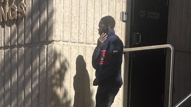 Thirty-five-year-year-old Tut Choul Bol leaves the Alice Springs local court on August 20, 2024.