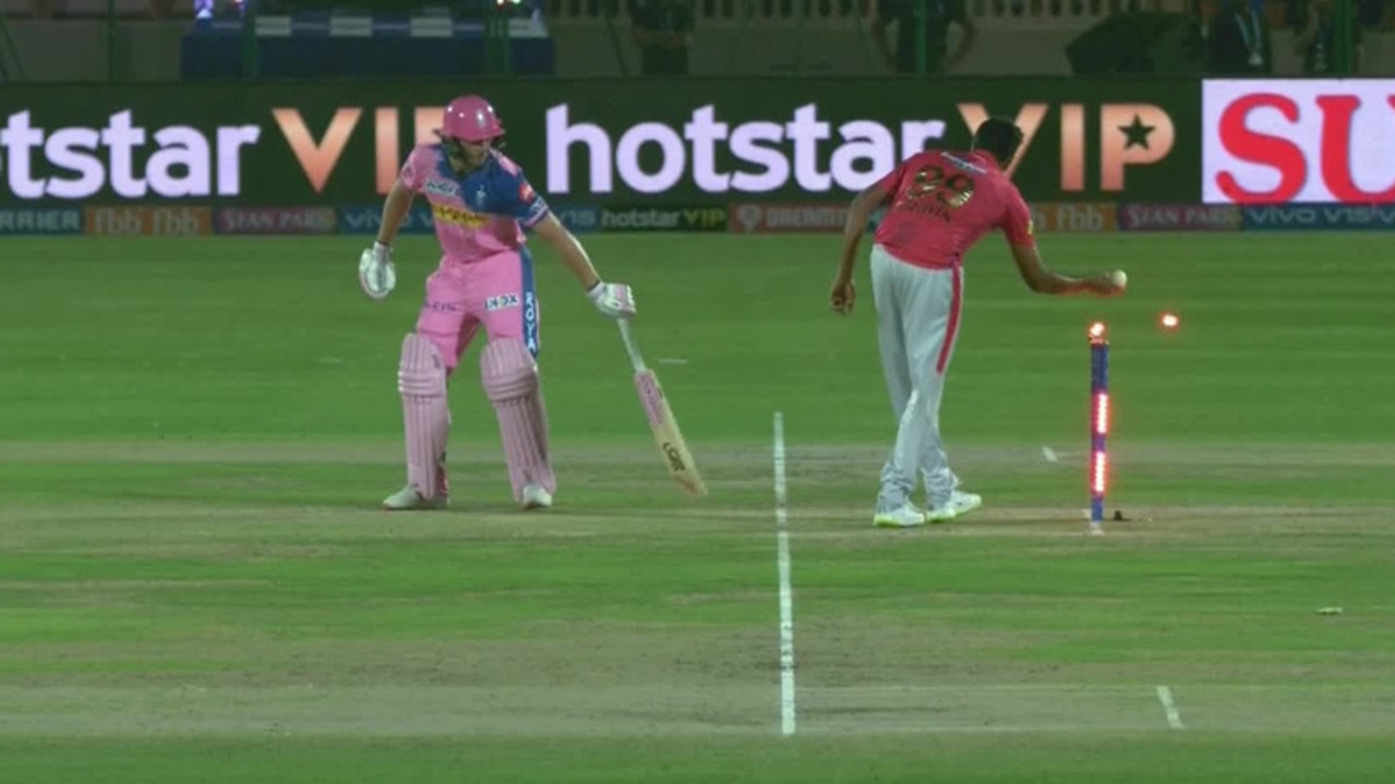 Ravi Ashwin left Jos Buttler furious after a 'Mankad' run out during the IPL