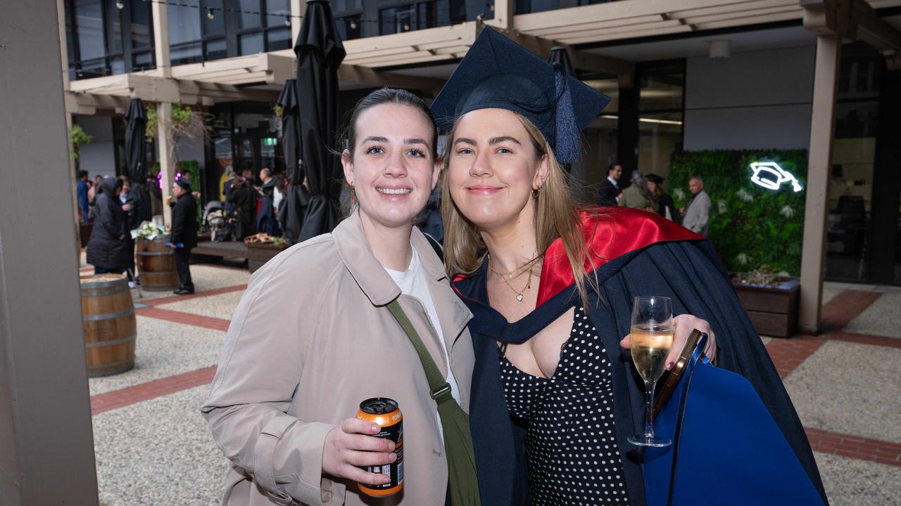 17-09-2024 Deakin University graduation. Megan Edwards and Alexandra Kingsley. Picture: Brad Fleet