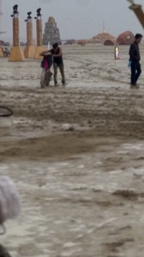 Rainstorm strands thousands at Burning Man