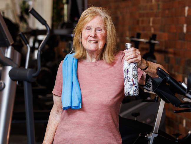 31/10/2024 84-year-old Elaine Herbert with her trainer of 20 years Dilek Ali at Fit 4 Living in Gardenvale. Aaron Francis / The Australian