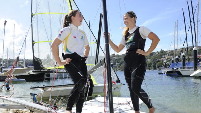 London 2012 Olympic Games silver medallists Olivia Price and Nina Curtis.