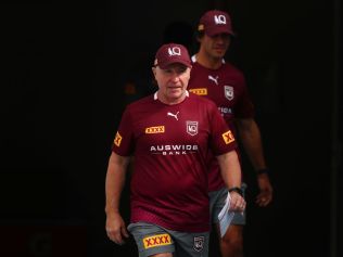 GOLD COAST, AUSTRALIA - JUNE 03: Coach Paul Green looks on during a Queensland Maroons State of Origin training session at Cbus Super Stadium on June 03, 2021 in Gold Coast, Australia. (Photo by Chris Hyde/Getty Images)