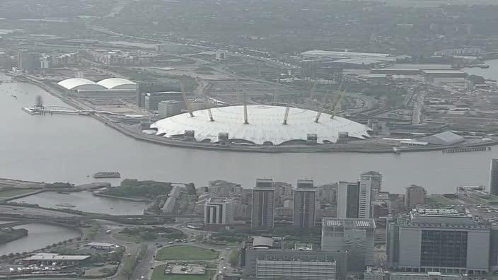 Flying by the Millennium Dome