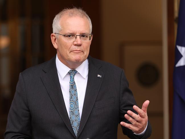 Prime Minister Scott Morrison at Parliament House in Canberra. Picture: Gary Ramage