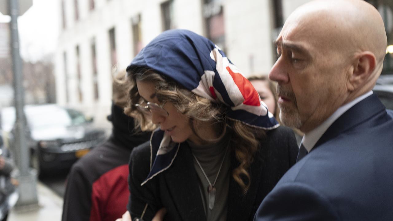 Model Lauren Marie Young arrives to testify at Harvey Weinstein's rape trial. Picture: AP Photo/Mark Lennihan