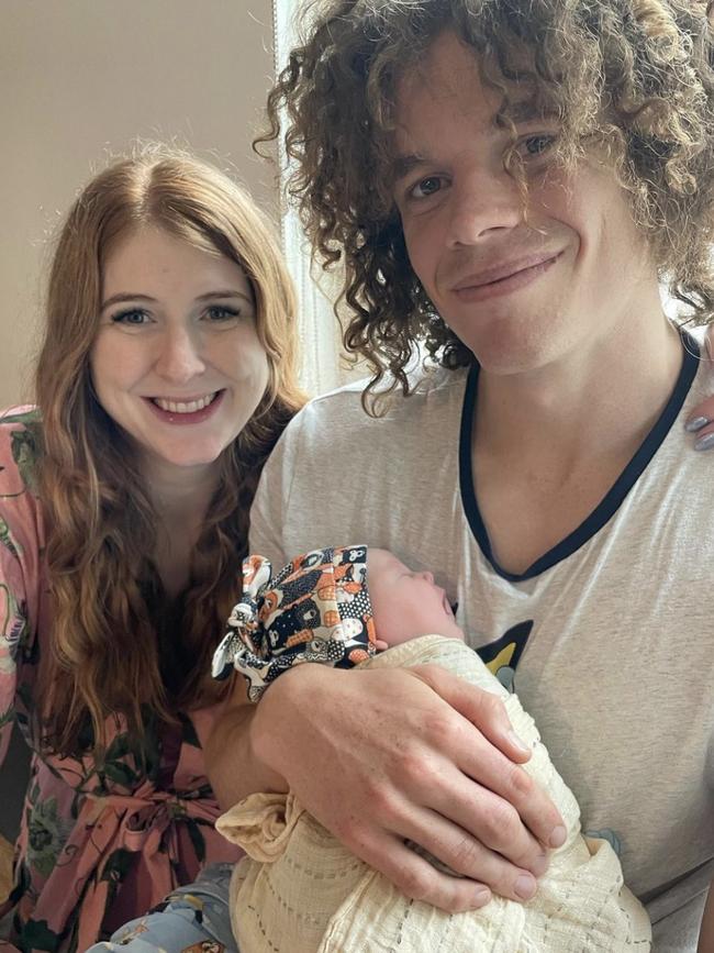 Ben and Hester Brown with new baby Esme. Pic: Instagram